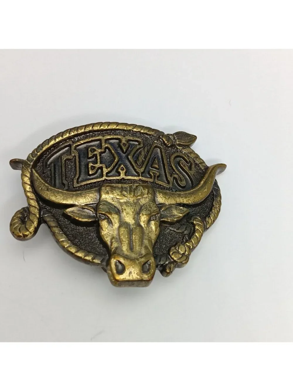 1980 Texas Longhorn 3D Belt Buckle Mad in USA Great American Buckle Co